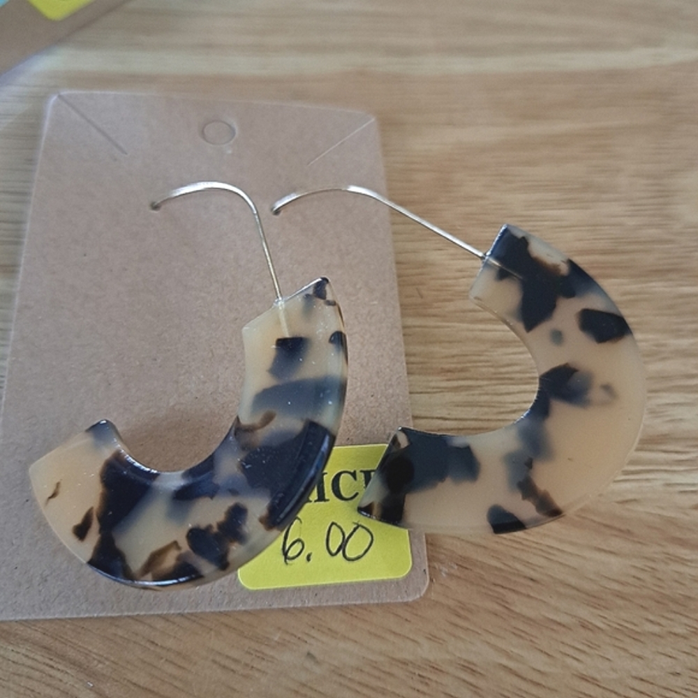 Handcrafted Acrylic Hoop Earrings